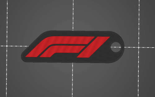 F1 Keychain 3D Printed