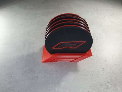 F1 Coasters & Holder 3D Printed *Customizable*
