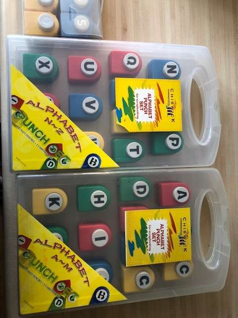 Alphabet and number punch set