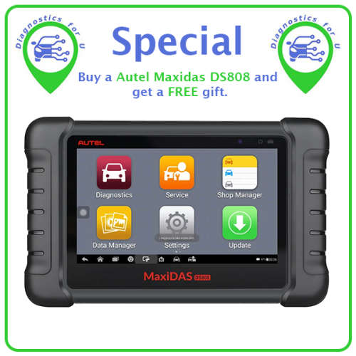 Autel Maxidas DS808 - Advanced Diagnostic Scanner (Coding and Component Testing)