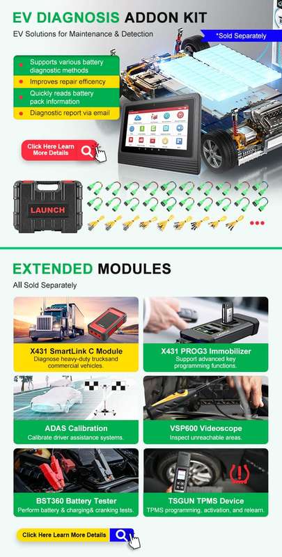 2024 Version LAUNCH X431 V+ V5.0 Car Diagnostic Scanner Bidirectional 37+ Services