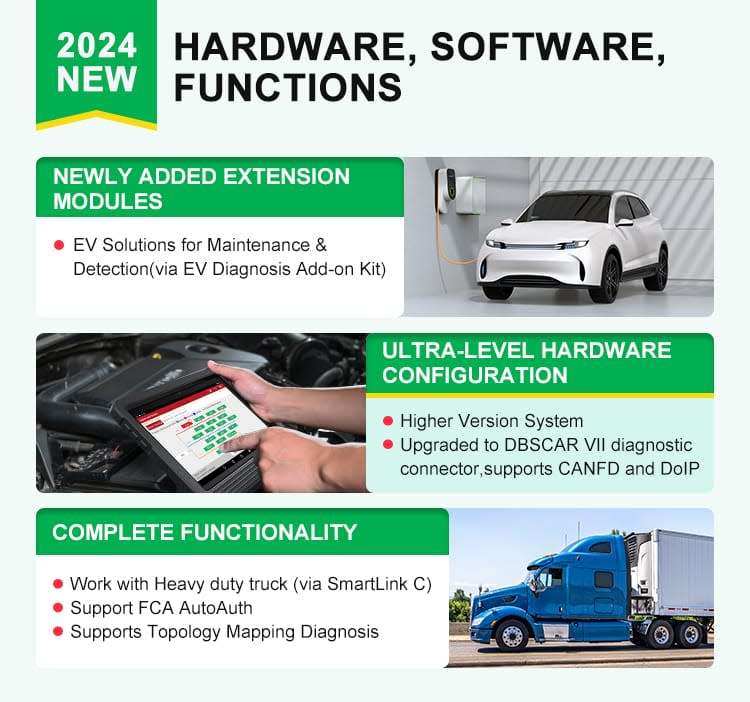 2024 Version LAUNCH X431 V+ V5.0 Car Diagnostic Scanner Bidirectional 37+ Services
