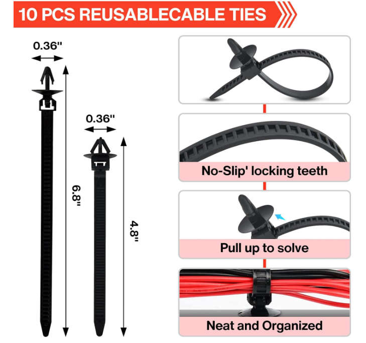 Yemetey 680 Pcs Car Trim Clips & 5 Pack Trim Removal Tools, Plastic Clips Trim Tool/Auto Interior
