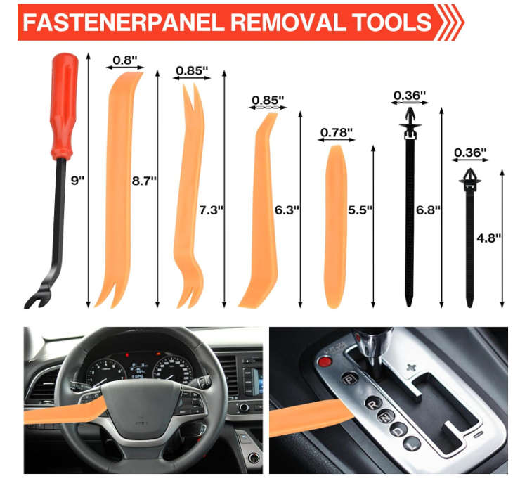 Yemetey 680 Pcs Car Trim Clips & 5 Pack Trim Removal Tools, Plastic Clips Trim Tool/Auto Interior