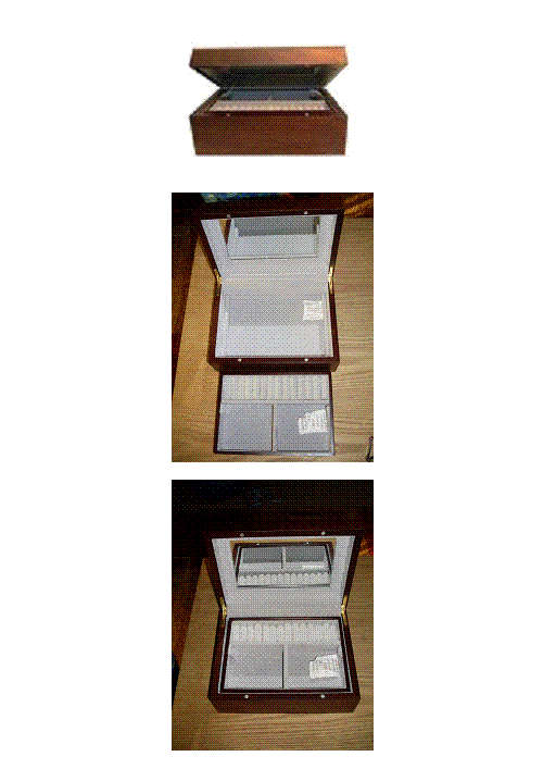 OLD OAK WOODEN JEWELLERY BOX WITH MIRROR