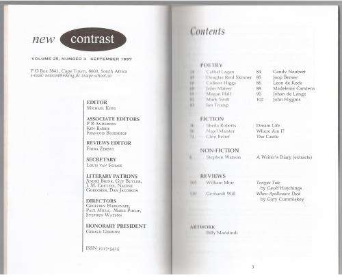New Contrast 99 - Volume 25, Number 3, September 1997