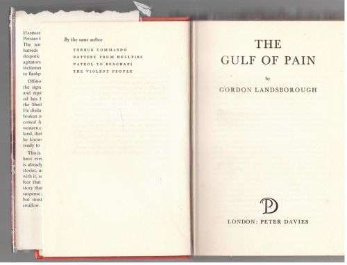 The Gulf of Pain -- Gordon Landsborough 1st edition