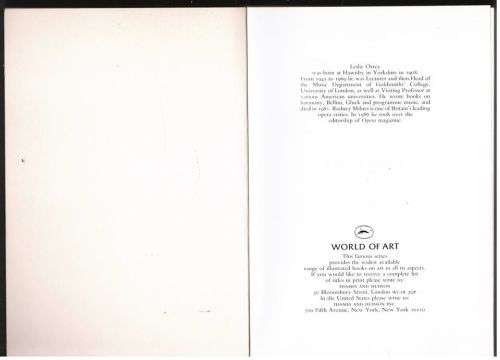 Opera, a Concise History -- Leslie Orrey, Rodney Milnes