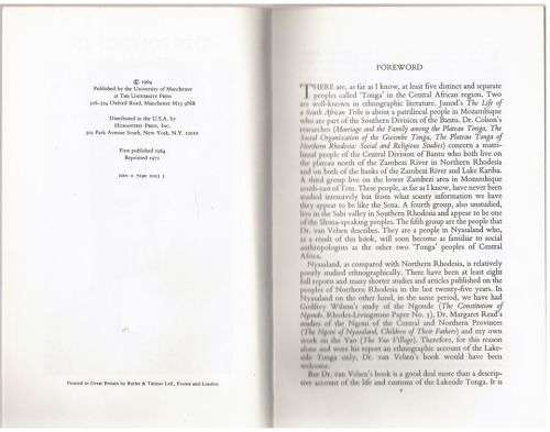 The Politics of Kinship: A Study in Social Manipulation Among the Lakeside Tonga -- J. Van Velsen