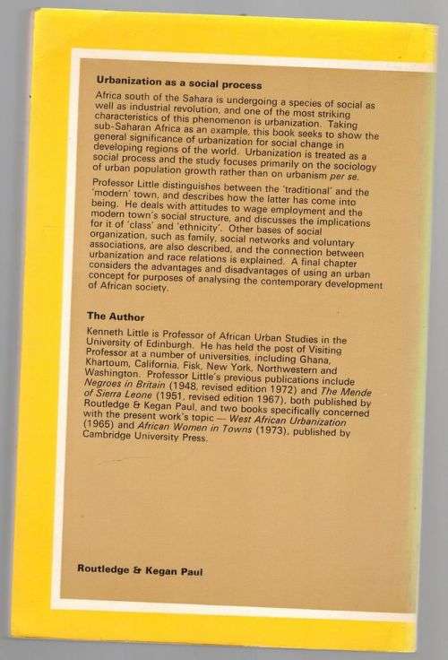 Urbanization as a Social Process: An essay on movement and change -- Kenneth Little