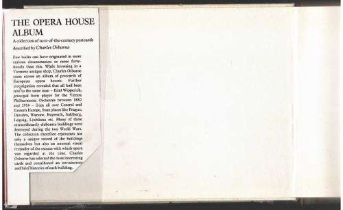 The Opera House Album: A Collection of Turn of the Century Postcards-- Charles Osborne