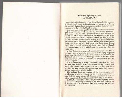 Tumbledown: When the Fighting is Over : a Personal Story -- John Lawrence, Robert Lawrence