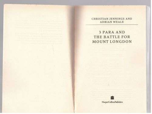 3 Para and the Battle for Mount Longdon -- Christian Jennings, Adrian Weale