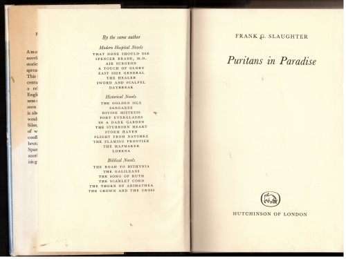 Puritans in Paradise: A Novel -- Frank G. Slaughter