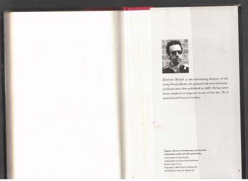 They Call Me Naughty Lola: Personal Ads from the London Review of Books  - David Rose