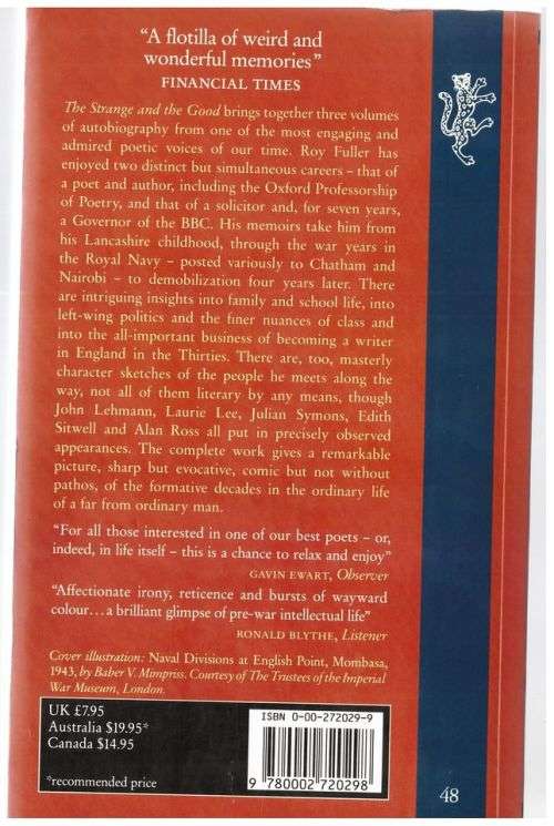 The Strange and the Good: Collected Memoirs -- Roy Fuller