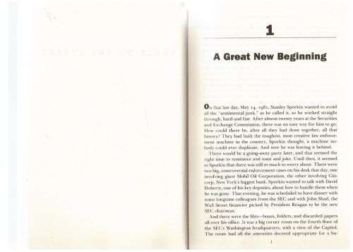 Eagle on the Street: The SEC and Wall Street during the Reagan Years --  David A. Vise, Steve Coll
