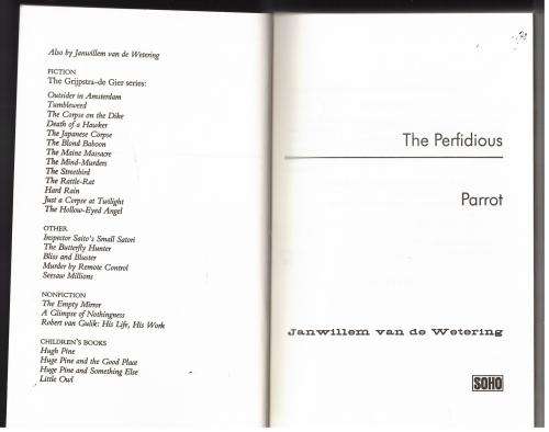 The Perfidious Parrot -- Janwillem Van de Wetering