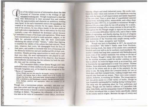Edwin Waugh: Ambiguities of Self-help -- Martha Vicinus