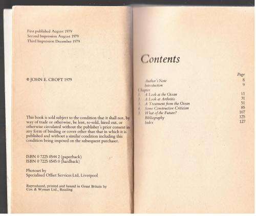 Relief from Arthritis  --  John E. Croft