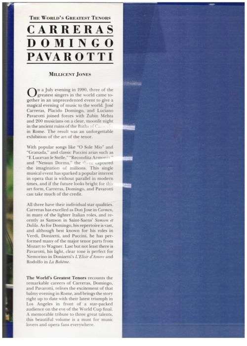 The World`s Greatest Tenors: Carreras, Domingo, Pavarotti -- Millicent Jones