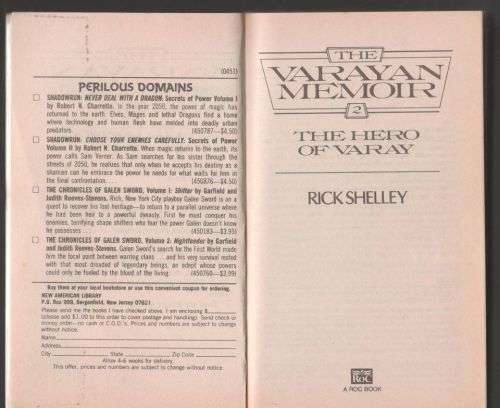 The Hero of Varay -- Rick Shelley