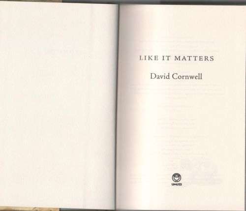 Like it Matters -- David Cornwell