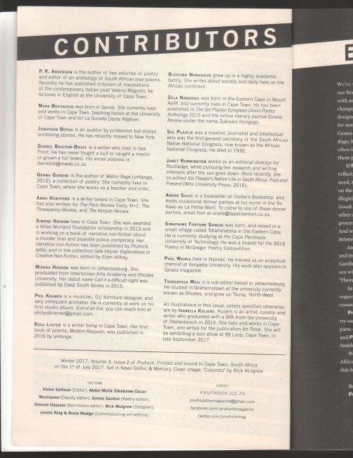 Prufrock, Volume 3, Issue 2 (#12)
