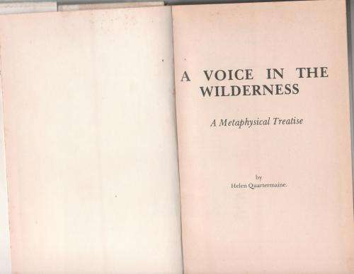 A Voice in the Wilderness -- Helen Quartermaine