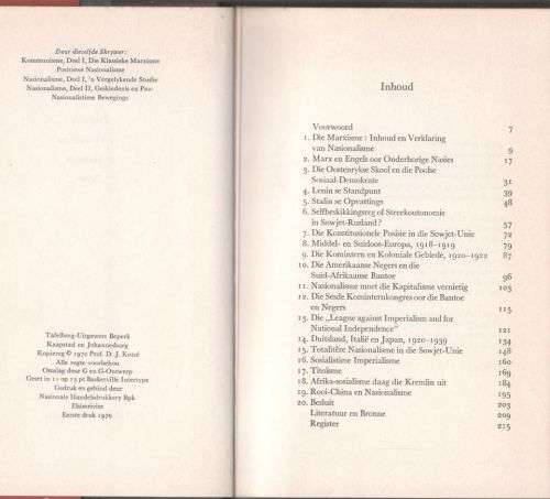 Nasionalisme en kommunisme (Nasionalisme as historiese faktor, Deel 3) -- D. J. Kotzé
