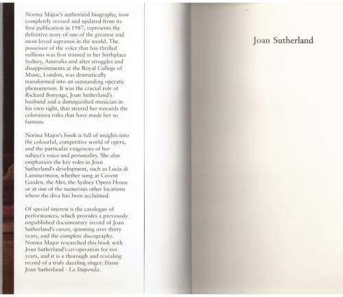Joan Sutherland: The Authorized Biography -- Norma Major
