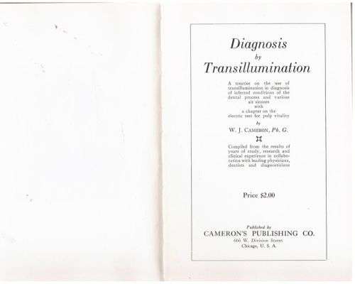 Diagnosis By Transillumination -- W. J. Cameron