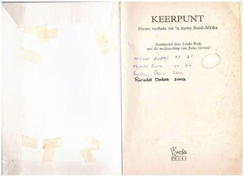 Keerpunt -- Linda Rode and Jakes Gerwel [Samestellers]