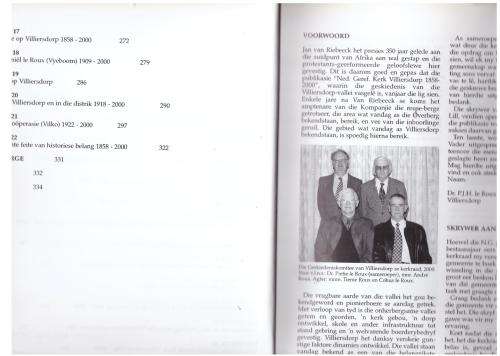 Ned. Geref. Kerk Villiersdorp 1858-2000 -- Gert Van Lill