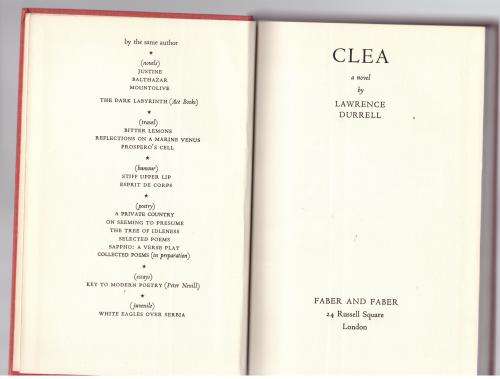 Clea -- Lawrence Durrell