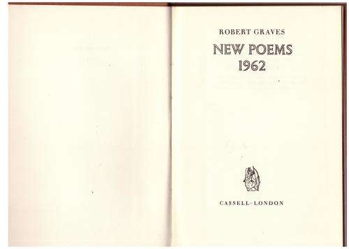 New Poems, 1962 -- Robert Graves