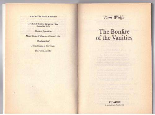 The Bonfire of The Vanities - Tom Wolfe