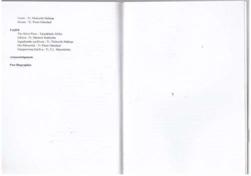 Many Tongues: a translation anthology -- Pieter Odendaal and Annel Pieterse (Editors)