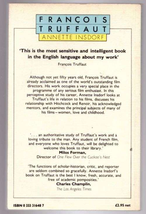 François Truffaut -- Annette Insdorf