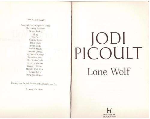 Lone Wolf: A Novel -- Jodi Picoult