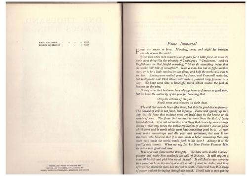 One Thousand Famous Things [An Anthology] -- Arthur Mee