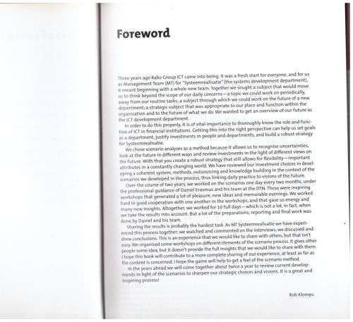 The Future of ICT in financial services: The Rabobank ICT scenarios -- Daniel Erasmus *SIGNED*