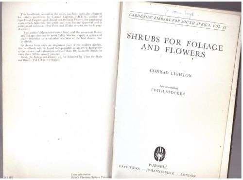 Shrubs for Foliage and Flowers -- Conrad Lighton