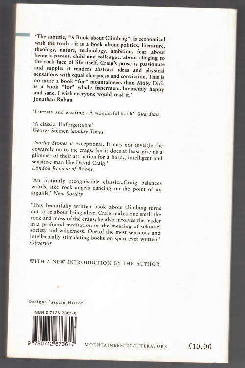 Native Stones: A Book about Climbing -- David Craig