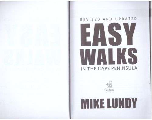 Easy Walks In The Cape Peninsula -- Mike Lundy * SIGNED *