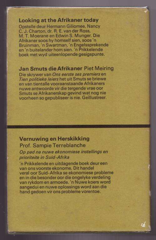 Identiteit en verandering (sewe opstelle oor die Afrikaner vandag) -- Hendrik W. Van der Merwe