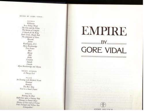 Empire: A Novel -- Gore Vidal