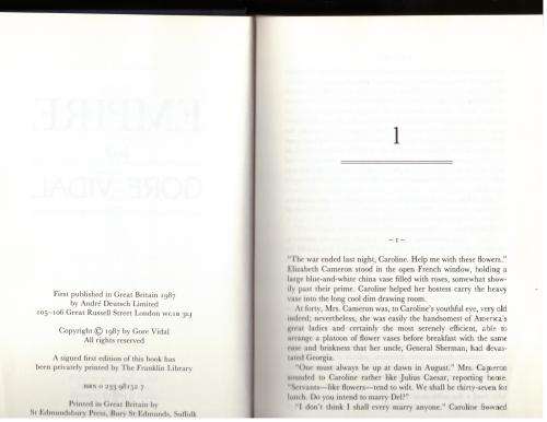 Empire: A Novel -- Gore Vidal