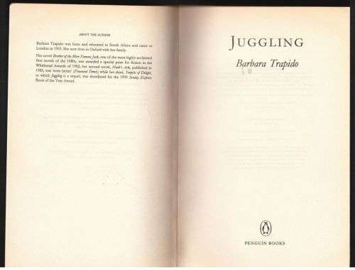 Juggling: A Novel -- Barbara Trapido