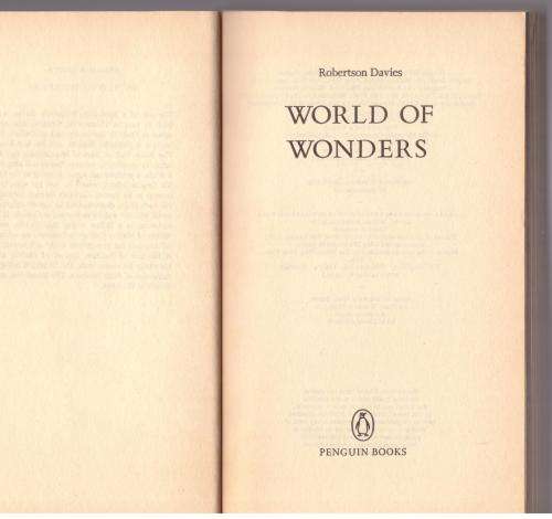 World of Wonders -- Robertson Davies